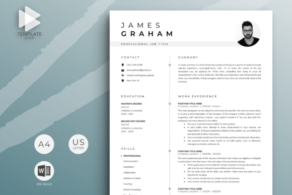 Download Resume Template with Photo for MS Word - Resume template with photo Collection